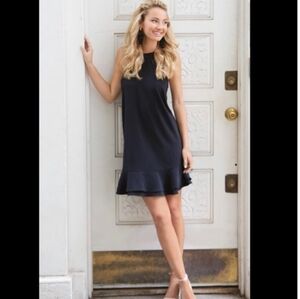 Mud Pie Mellie Sleeveless Black Swing Mini Dress M